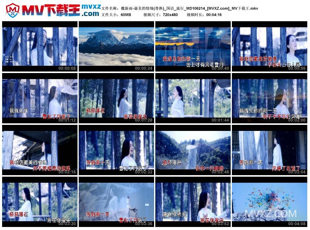 魏新雨-最美的情缘(替换)_国语_流行_MD106214